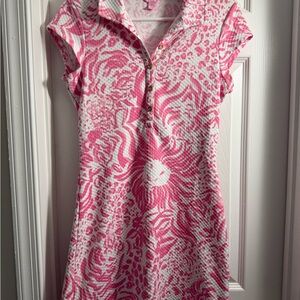 Lilly Pulitzer Pink and White Casual Dress